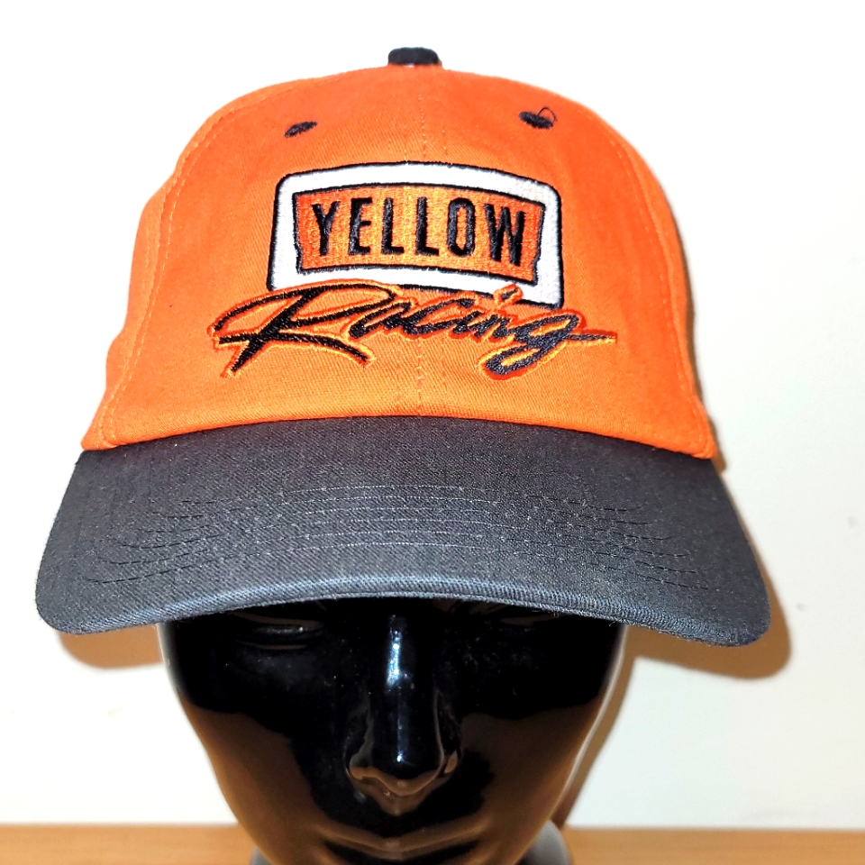 Vintage Yellow Racing Snapback Hat Vtg Snapback Hat